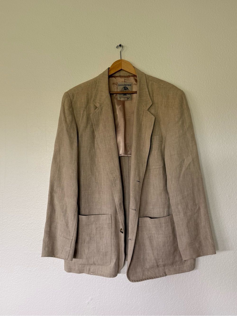 Men’s Tan Linen Blazer